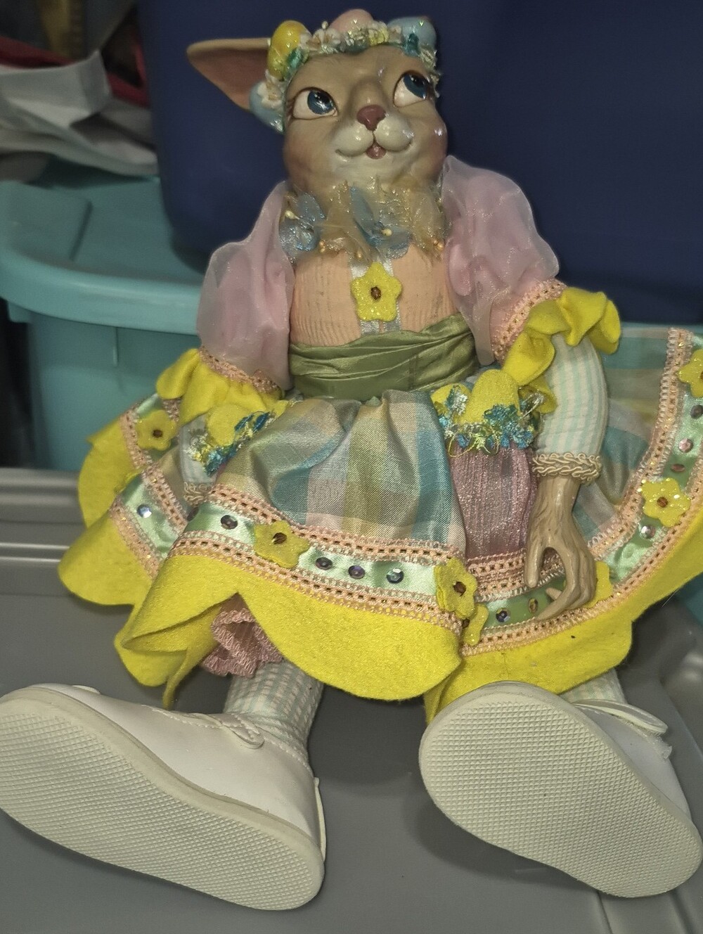 Decorative Rabbit Figurine Colorful - Easter